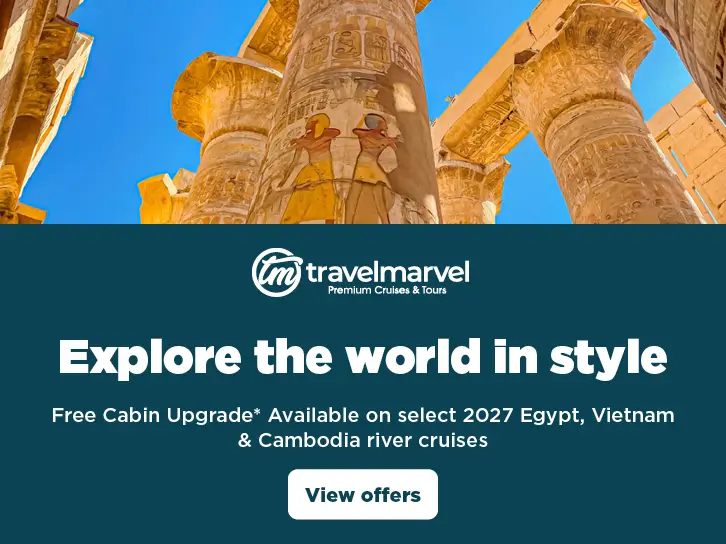 Travelmarvel Free Cabin Upgrades on select 2027 river cruises